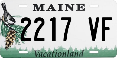 ME license plate 2217VF
