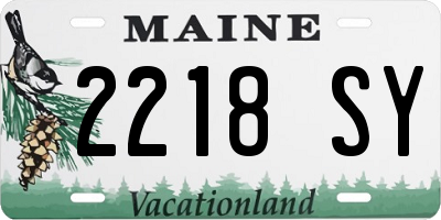 ME license plate 2218SY