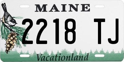 ME license plate 2218TJ