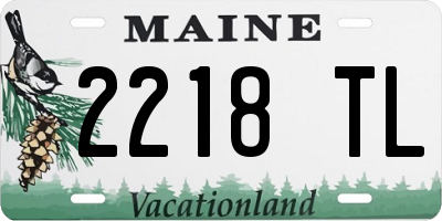ME license plate 2218TL