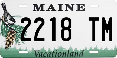 ME license plate 2218TM