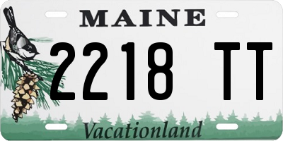 ME license plate 2218TT