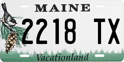 ME license plate 2218TX