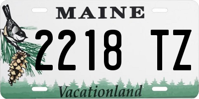 ME license plate 2218TZ