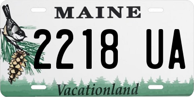 ME license plate 2218UA