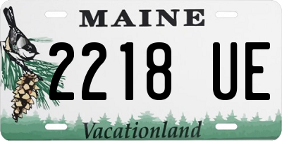 ME license plate 2218UE