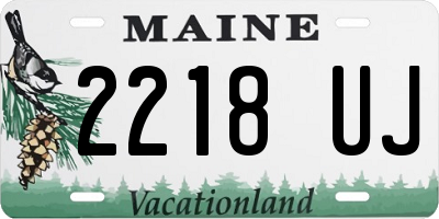 ME license plate 2218UJ