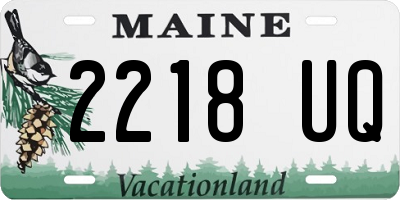 ME license plate 2218UQ