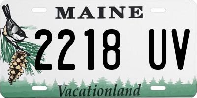 ME license plate 2218UV