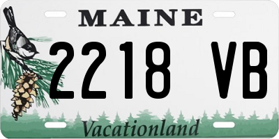 ME license plate 2218VB