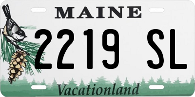 ME license plate 2219SL