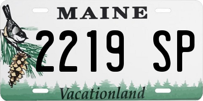 ME license plate 2219SP