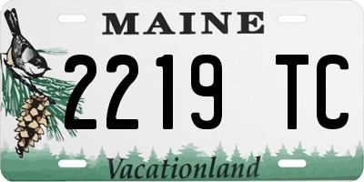 ME license plate 2219TC