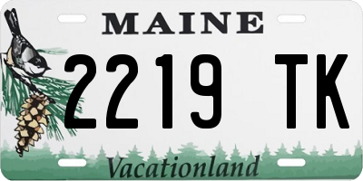 ME license plate 2219TK