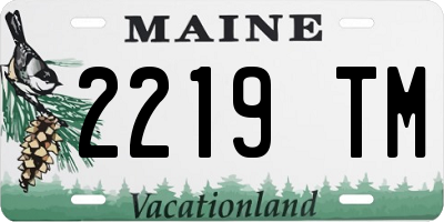 ME license plate 2219TM