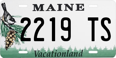 ME license plate 2219TS