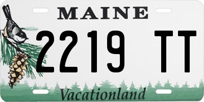 ME license plate 2219TT