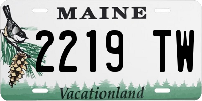 ME license plate 2219TW