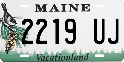 ME license plate 2219UJ