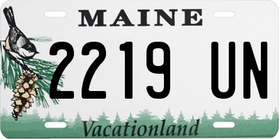 ME license plate 2219UN
