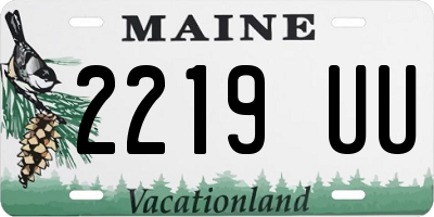 ME license plate 2219UU