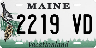 ME license plate 2219VD