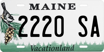 ME license plate 2220SA