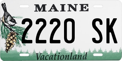 ME license plate 2220SK