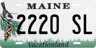 ME license plate 2220SL
