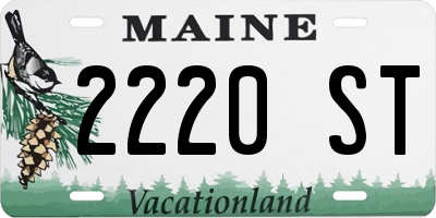 ME license plate 2220ST