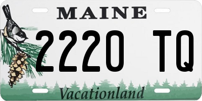 ME license plate 2220TQ