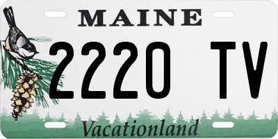 ME license plate 2220TV
