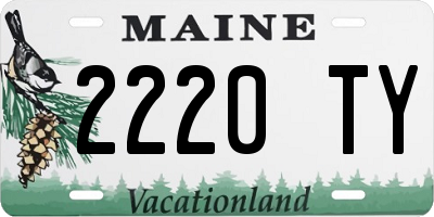 ME license plate 2220TY