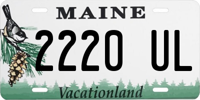 ME license plate 2220UL