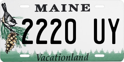 ME license plate 2220UY