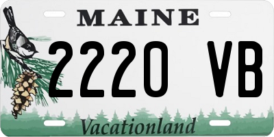ME license plate 2220VB