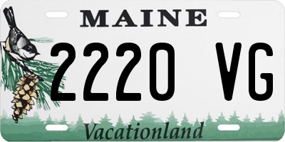 ME license plate 2220VG