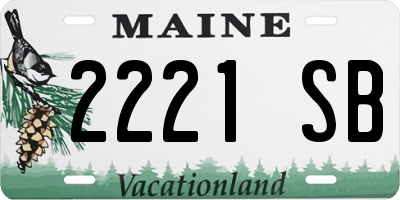 ME license plate 2221SB