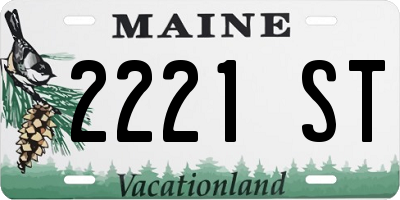 ME license plate 2221ST