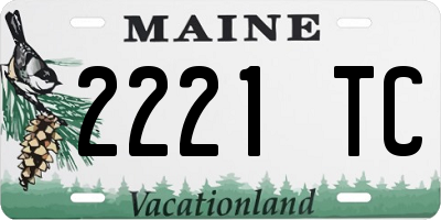 ME license plate 2221TC