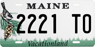 ME license plate 2221TO