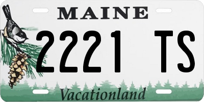 ME license plate 2221TS