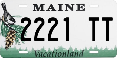 ME license plate 2221TT