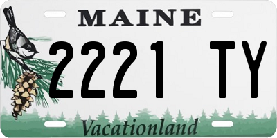 ME license plate 2221TY