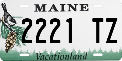 ME license plate 2221TZ