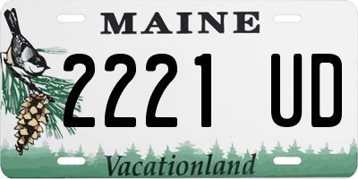 ME license plate 2221UD