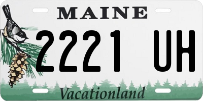 ME license plate 2221UH