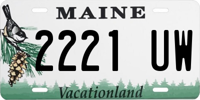 ME license plate 2221UW