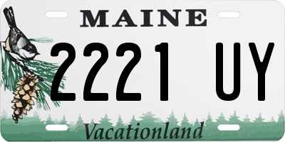 ME license plate 2221UY