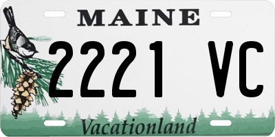 ME license plate 2221VC